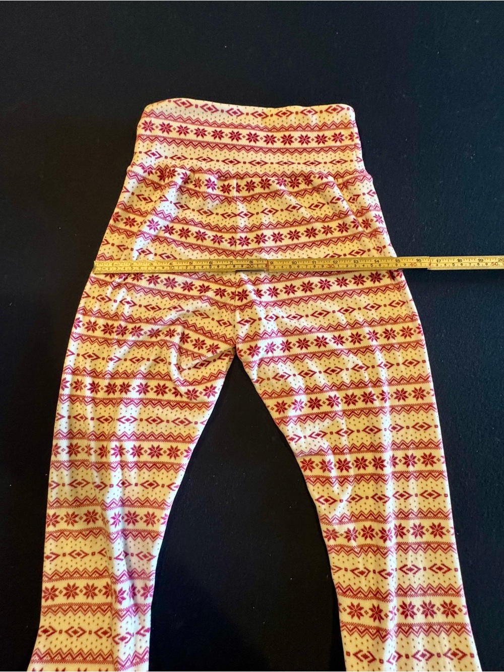 32 Degrees 3 Piece Fleece Tops & Patterned Leggings, Pink Maroon & Cream Small - Picture 14 of 16